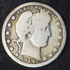 1914-D "Toned" Barber Silver Quarter Dollar 25C - COINGIANTS -