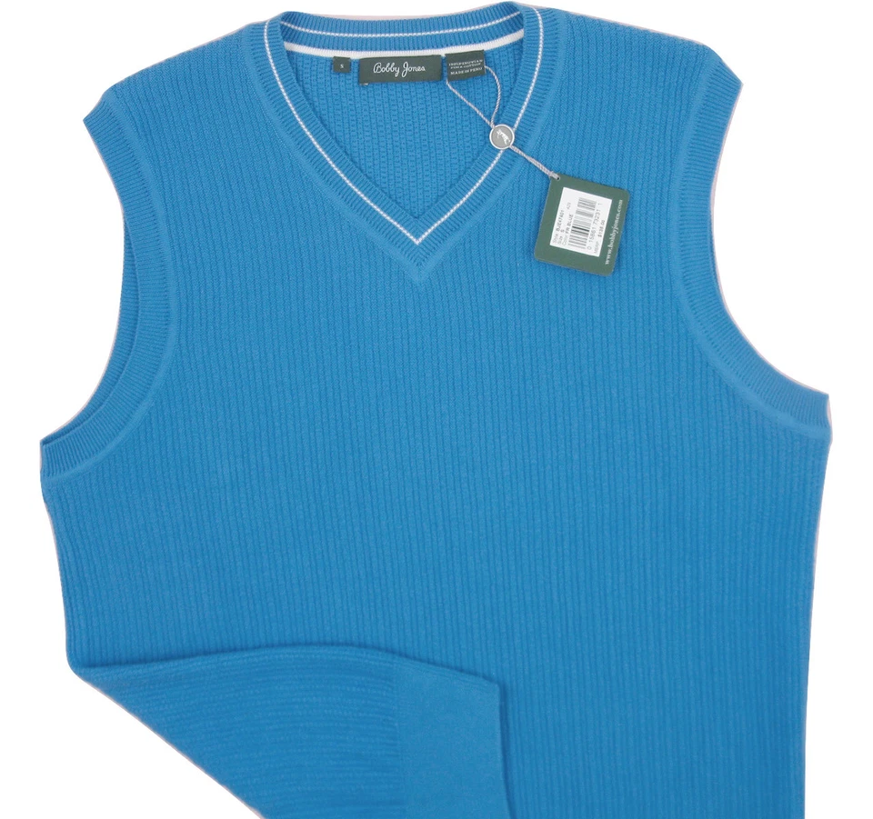 New $135 Bobby Jones Collection Vest! Red Blue Green Orange Purple Cotton - Image 2 of 4