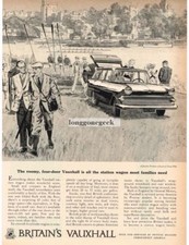 1959 Vauxhall VICTOR Station Wagon Crew On Thames art Vintage Ad 