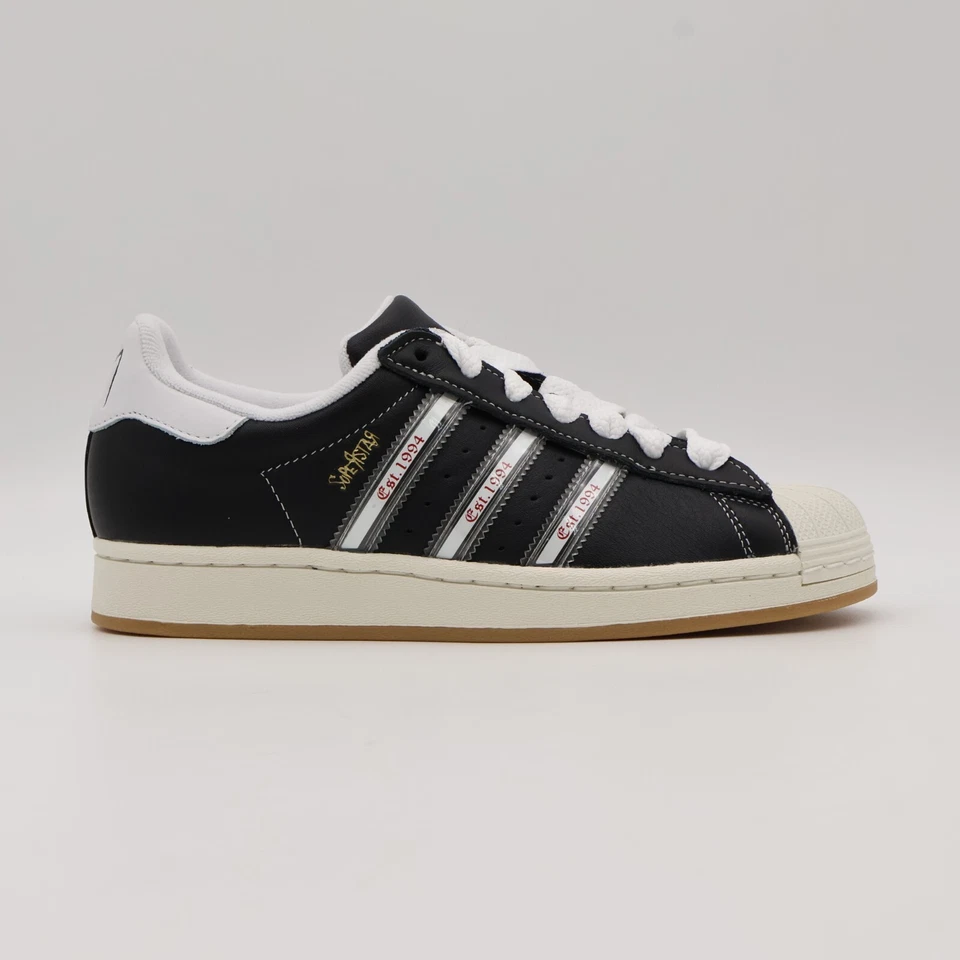 IH1313 Korn adidas Originals Superstar Core Black White Better Scarlet (uomo) - Immagine 3 di 4