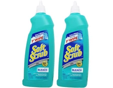 Soft Scrub Gel Cleaner With Bleach Removes Mold  Mildew Stains 28.6 oz Pack of 2