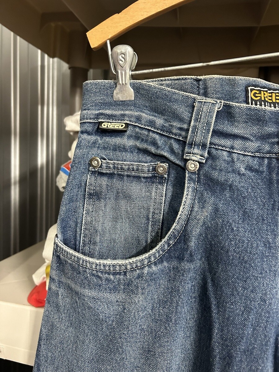 VTG Greed Rave Pants Invaison Series Wide Leg Jeans 32x27