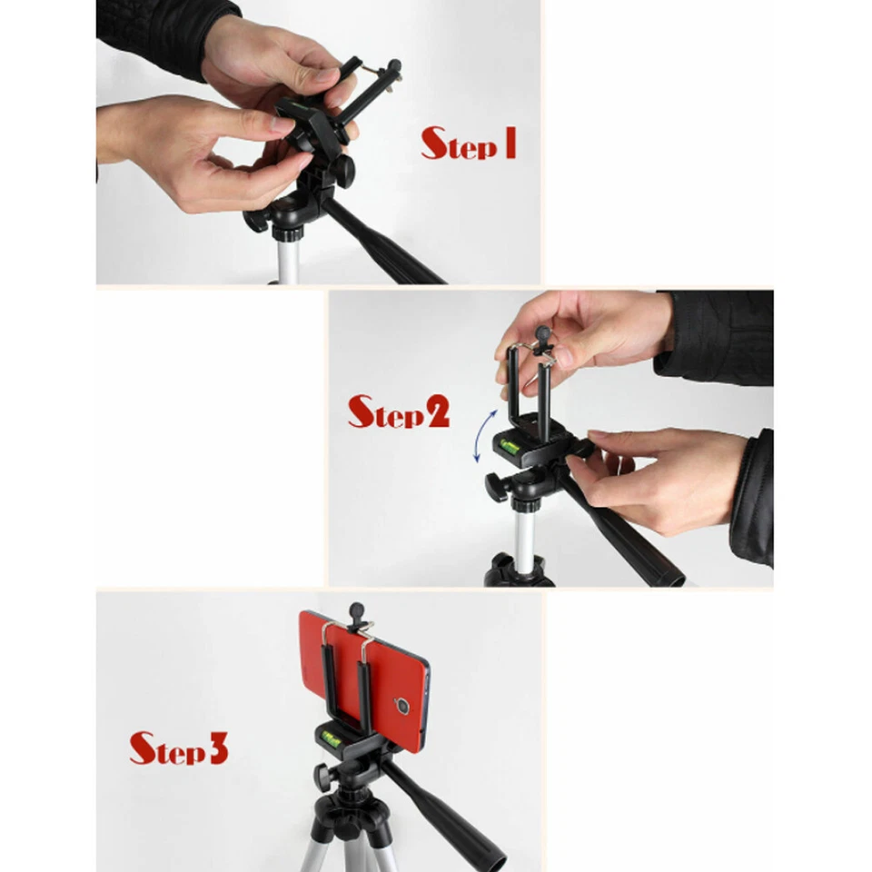 US 1 Pack Camera Lightweight Portable Tripod Mounting Phone Holder Carry Case - Image 3 of 4