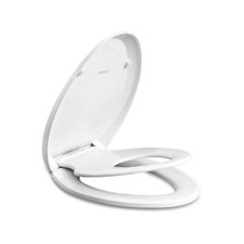Elongated Toilet Seat with Built in Potty Training Seat, Magnetic Kids Seat a...