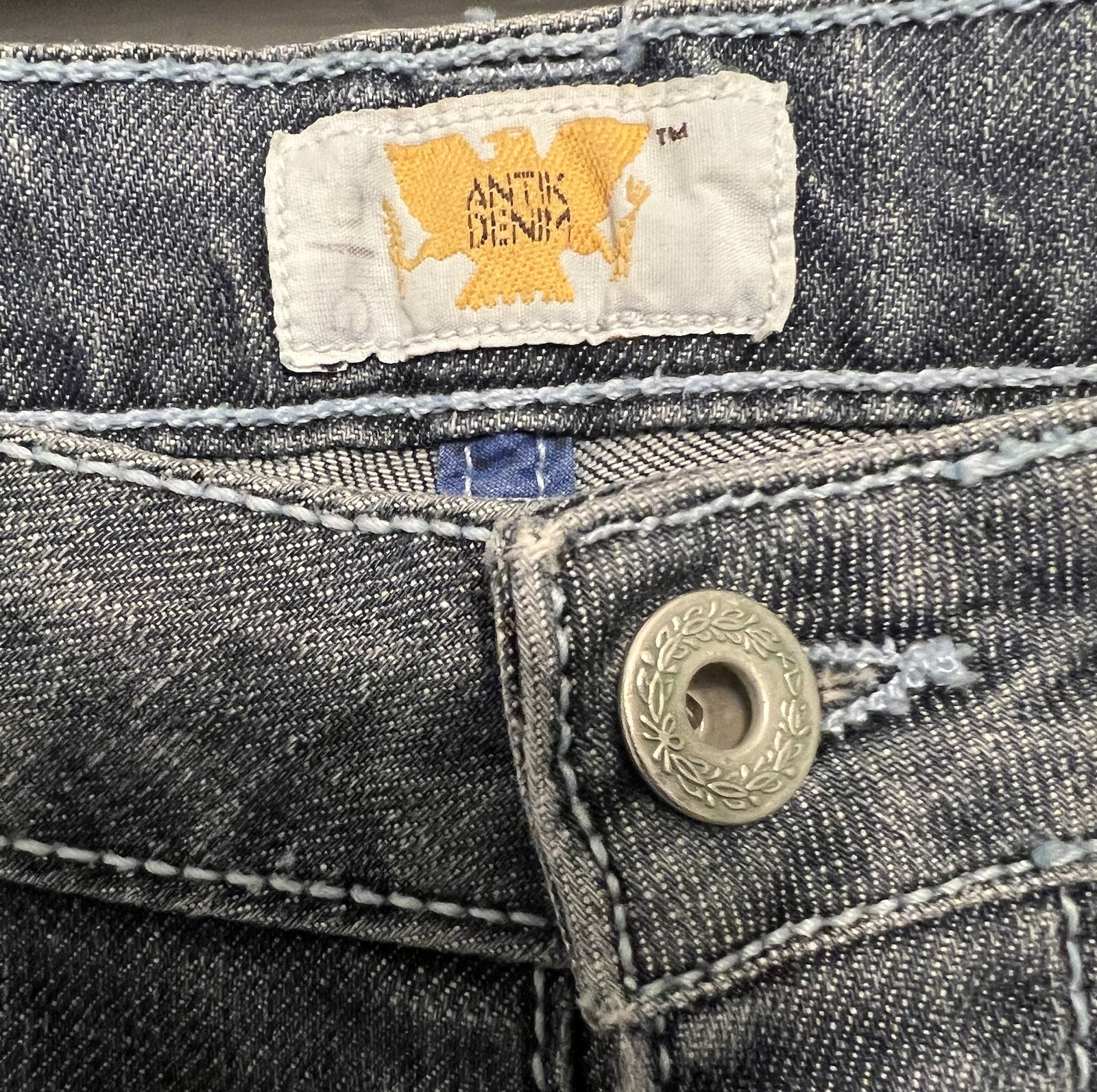 Authentic Antik Denim multicolored logo jeans wid… - image 7