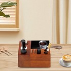 8 In 1 Espresso Knock Box 58mm/2.28In Coffee Grounds Knock Box w/ Accessories