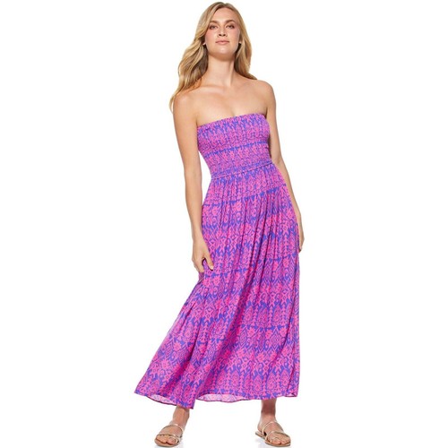 Scoop Women's Ruffle Hem Summer beach cotton bohemian Seamed Midi & maxi Dress - Picture 16 of 35