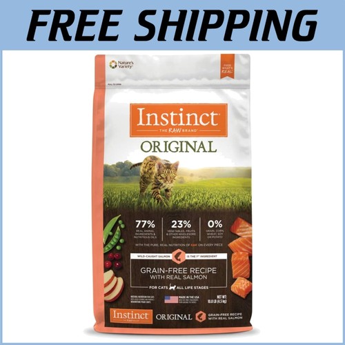 10 lb. Grain-Free Cat Food with High Protein & Probiotics - Real Salmon Flavor