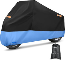 Motorcycle Cover All Season Universal Oxford Fabric with Lock-Hole Waterproof Du
