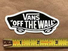 Vans "Off The Wall" skateboard sticker decal, genuine, 3" x 1.25", NEW