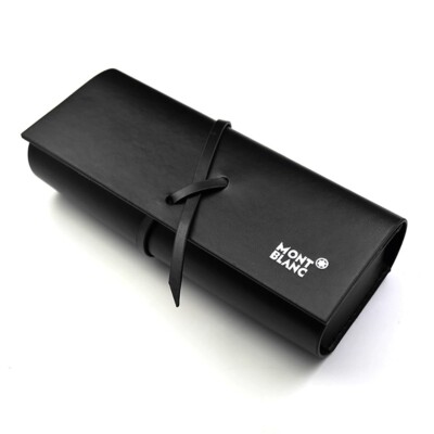 Mont Blanc Sunglasses Eyeglasses Leather Medium Soft Case with