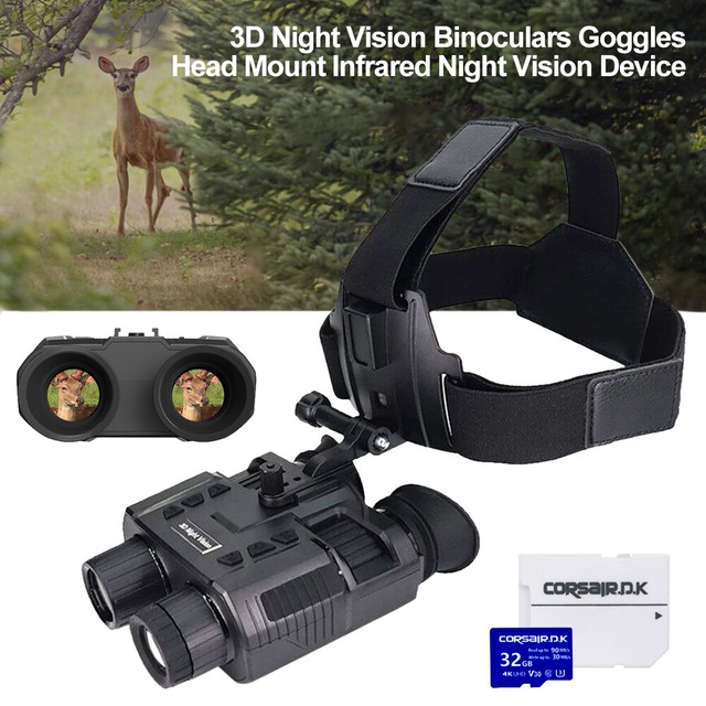 NV8000 IR Night Vision 3D Head Mount 4x zoom Binoculars Camera Dual 1.3" Display NV8000 IR Night Vision 3D Head Mount 4x zoom Binoculars Camera Dual 1.3" Display