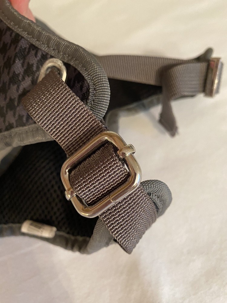 Dog Harness Small With Handle Adjustable & Cushioned Grey
