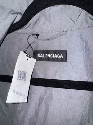 Balenciaga Grey Black Red Logo Zipper Oversized Elephant