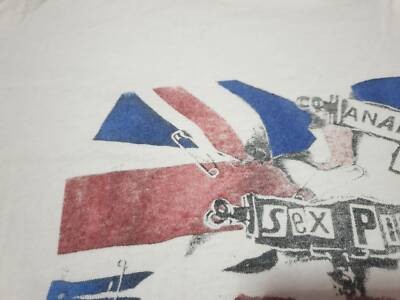 Rare Vintage SEX PISTOLS Anarchy In The U.K T-Shirt White Flag