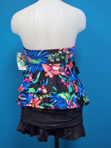NWT Island Escape Swimsuit 2pc Set Size 6 Bandeau Tiered Top/Skirt M5.W - Picture 3 of 5