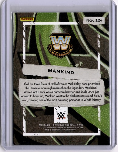 Anillo Mankind 2023 Panini Chronicles Royalty Platinum #124 WWE Legends #02/25 - Imagen 2 de 2