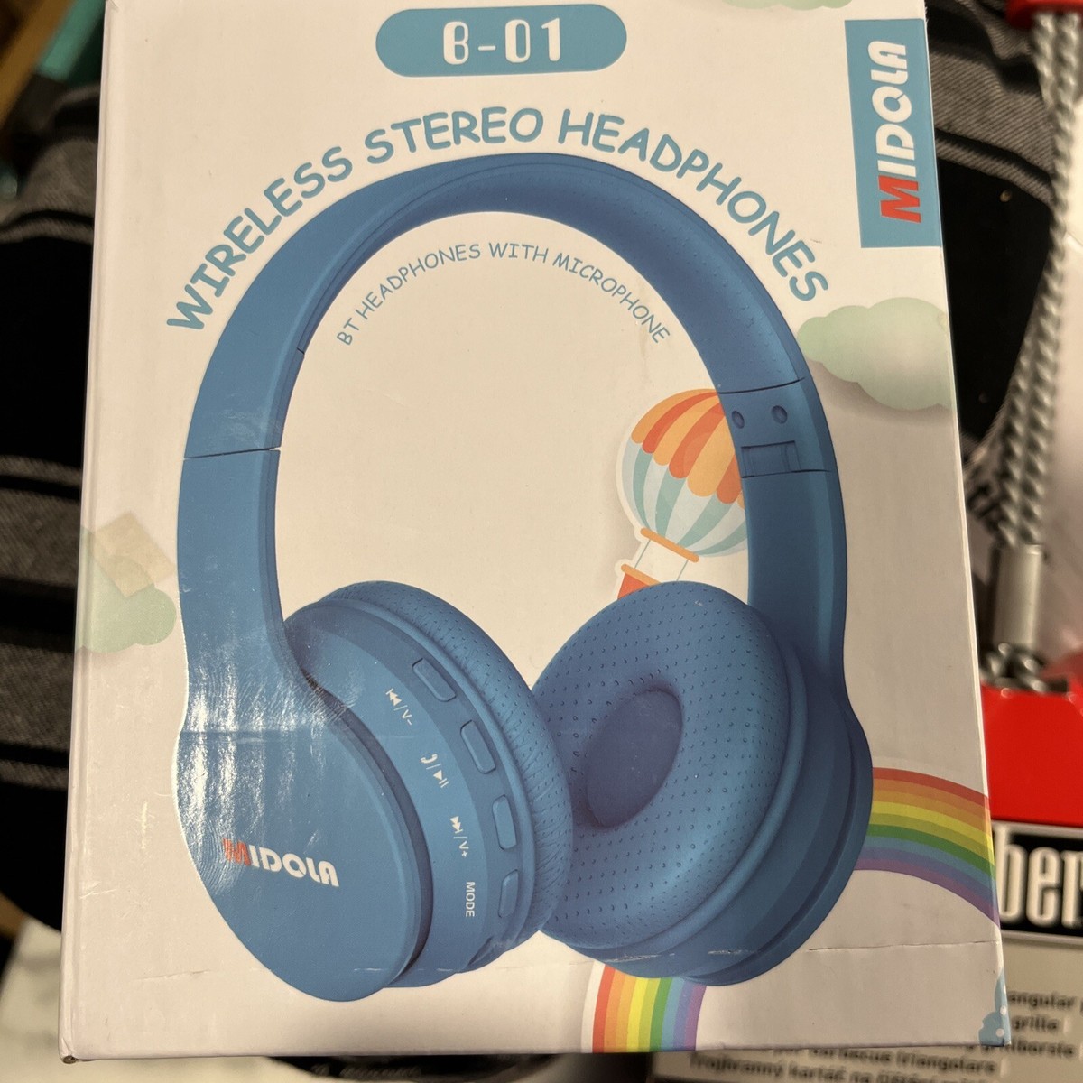 Midola B01 Headphones Bluetooth Wireless Over Ear Blue