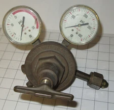 VINTAGE Pre-1960s BRASS WELDING TANK REGULATOR VALVES VICTOR SanFran CALIF VTS41