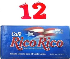 Cafe Rico Rico coffee ground espresso 12 x 8 oz bags puertorrico cafe molido