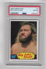 1985 Topps WWF WWE card #12 Big John Studd PSA 8 NM-MT