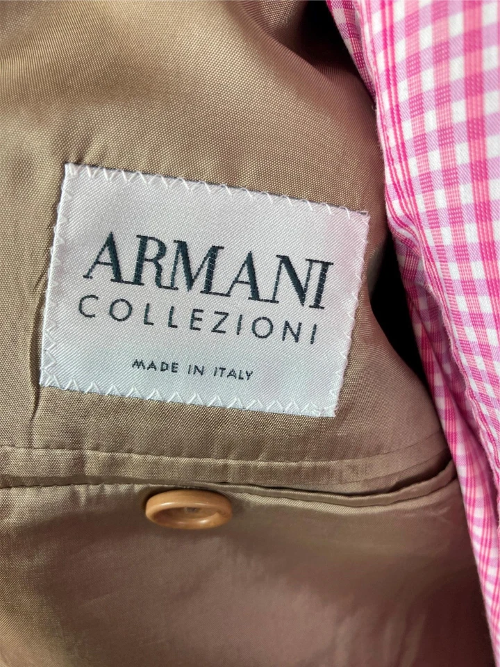 ARMANI Collezioni Italian Gray/Brown Summer Modern 2Btn Sport Jacket 42R 42 R - Image 4 of 4
