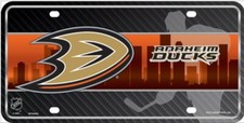 ANAHEIM DUCKS License Plate, NHL Hockey Team Metal Auto Sign 