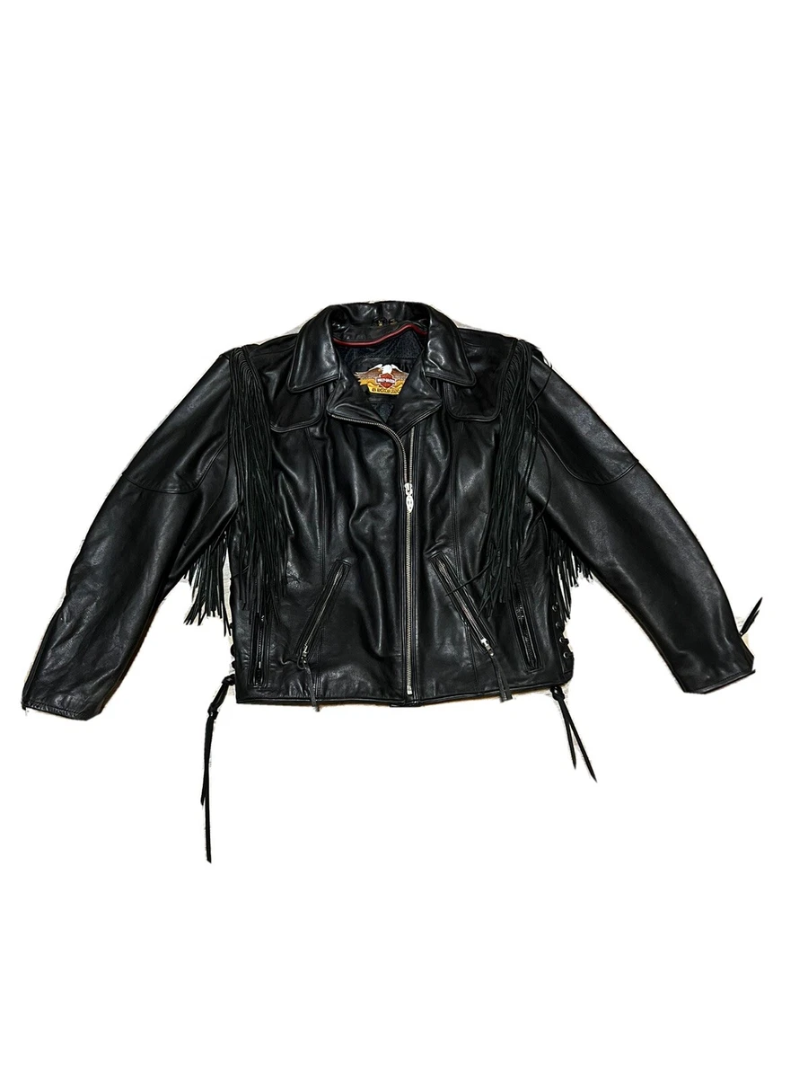 Harley davidson fringed leather deals jacket