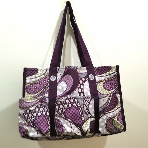 Thirty One Organizing Utility tote 31 gift Shoulder Bag in Patchwork Paisley - Picture 2 of 4