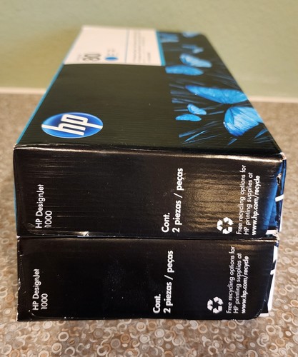 Genuine HP 80 DesignJet C4821A Cyan, C4822A Magenta Cartridges Sealed in Box - Picture 5 of 5