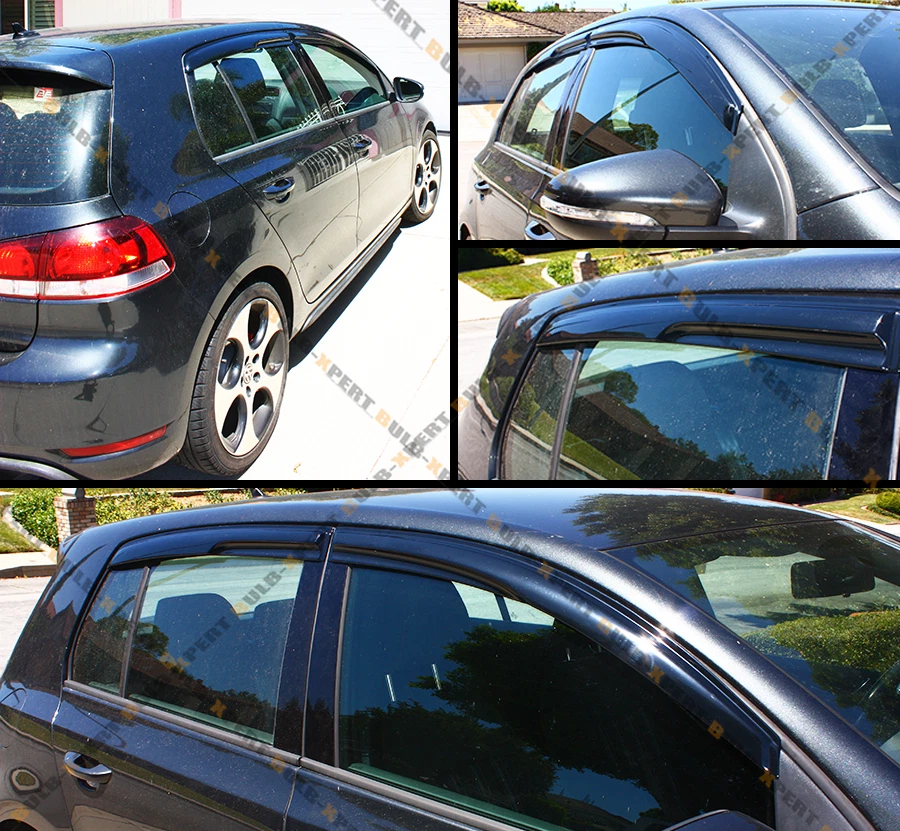 ДЛЯ 2010-2014 MK6 VI VW GOLF R GTI ХЭТЧБЕК КРУЖКА СТИЛЬ КОЗЫРЕК ОКНА ДОЖДЕВИК - Изображение 4 из 4