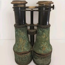 Rare Antique Tri- Lens Marine, Field, Theater military binoculars WW1