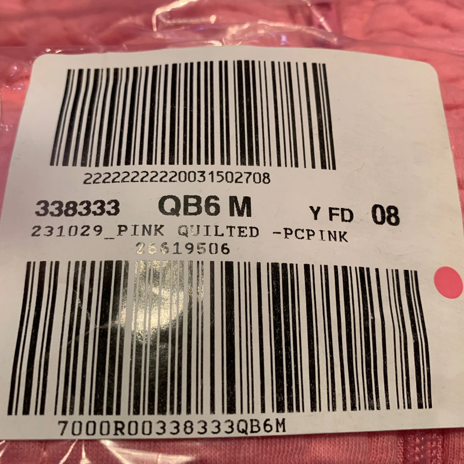 UNDERCOVER Felpa con cappuccio Victoria's Secret ROSA trapuntata pile zip intera campus rosa da sogno taglia M