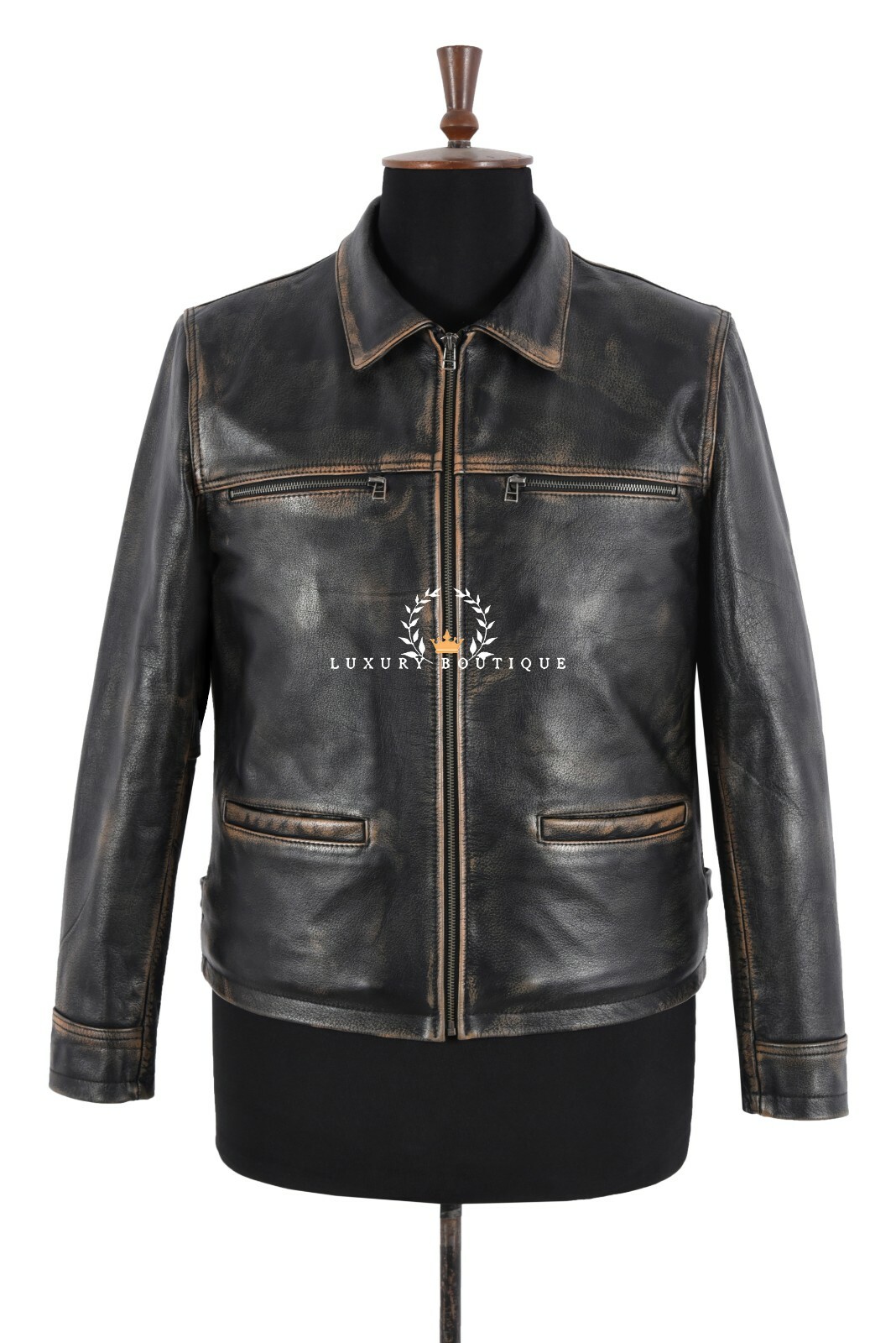 ALTRA Giacca Nera Uomo Uomo Con Cerniera Scatola Angustabile Classica Casual Semi Adattato