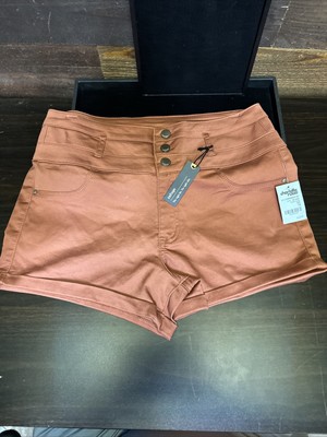 Refuge High Rise Cut Off Womens 3 Button Closure Stretch Shorts Size 10