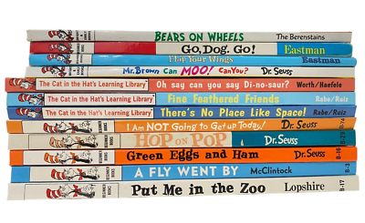 Lot of 12 Assorted Dr. Seuss Beginner Children's Books Hardcover +