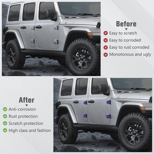 Door Hinge Cover Trim For Jeepfront Door Rear Door Hinges Exterior Decoration Ac - Picture 5 of 7