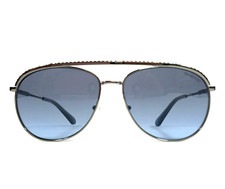 Swarovski Sunglasses SK7005 40098F Silver Aviators with Blue Gradient Lenses