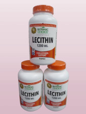 BOTANIC CHOICE LECITHIN 1200MG. CHOLESTEROL SUPPORT 90 SOFTGELS LOT OF 3