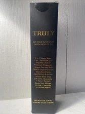 TRULY 24k Gold Black Soap Full Size 5oz Face Impurity Cleanser NEW SEALED
