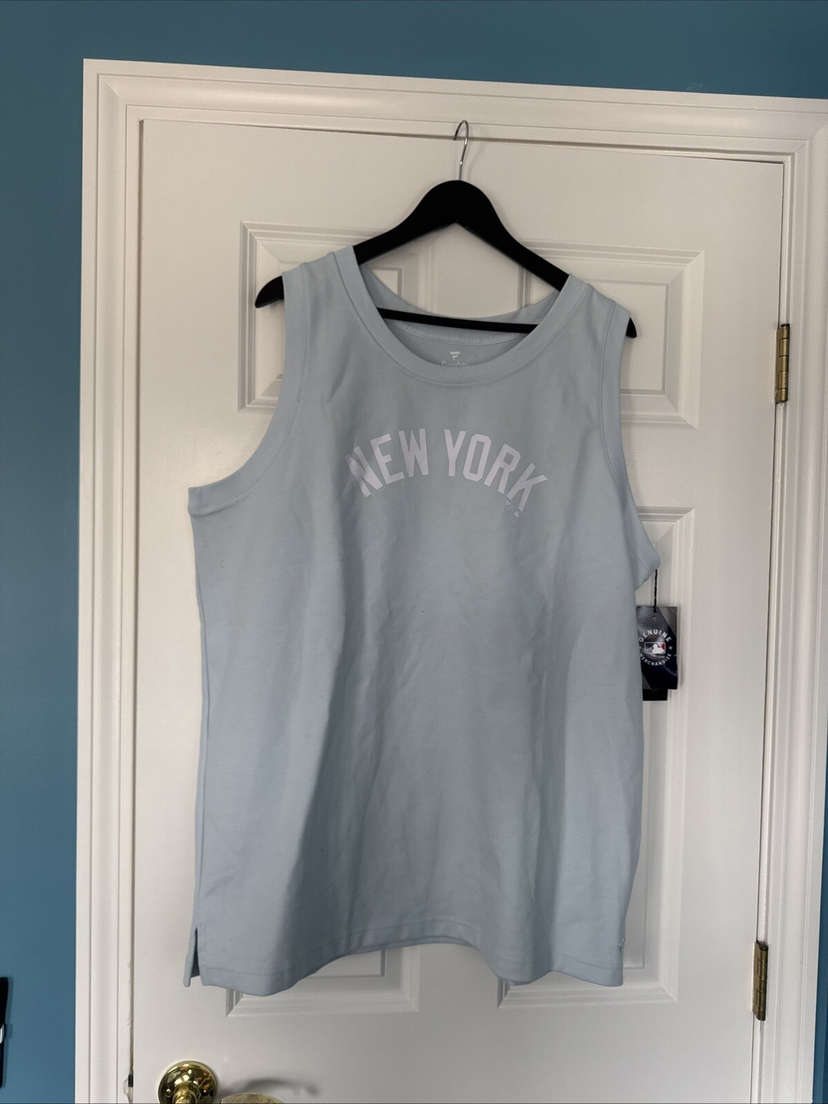 Men's Fanatics Light Blue New York Yankees Elements Tank Top 2XL