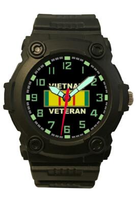  AQUAFORCE ANALOG QUARTZ WATCH 60M Water Resistant 24hr time #24W (Vietnam Vet)
