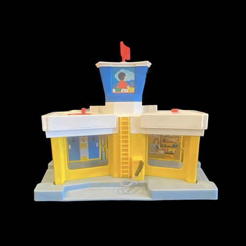 Vtg Fisher Price Little People #933 Airport Terminal 1980 Very Good Condition - 第 3/15 張圖片
