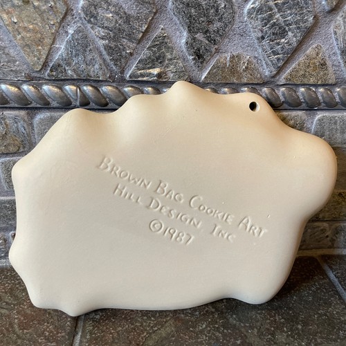Flying Angel With Heart Stoneware Cookie Mold Vintage 1987 Brown Bag Cookie Art - Picture 4 of 9