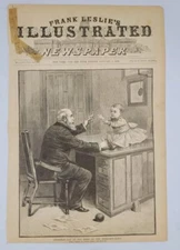 Christmas Day at Home of the President-Elect Harrison 1889 vintage print