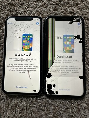 2X Apple iPhone XR - White And Black - AS IS FOR PARTS