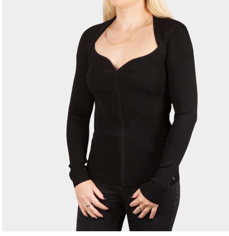 NWT Ted Baker Sweetheart Neckline Knitted Top Size 5 Retail $150