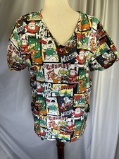 RUDOLPH NURSING MEDICAL SCRUB TOP SIZE XL EUC