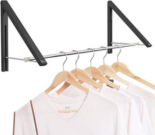 Retractable Clothes Rack - Wall Mounted Folding Clothes Hanger Drying Rack for L