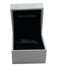 Pandora EMPTY Box ONLY Lot Charm Bracelet White Black Velvet Small Square